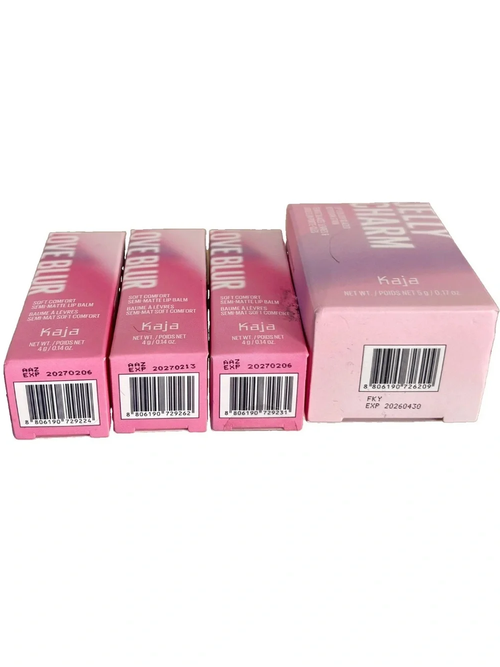 KAJA 4pc Lip Set LOVE BLUR Semi-Matte Balm JELLY CHARM Cheek Stain Color KOREA
